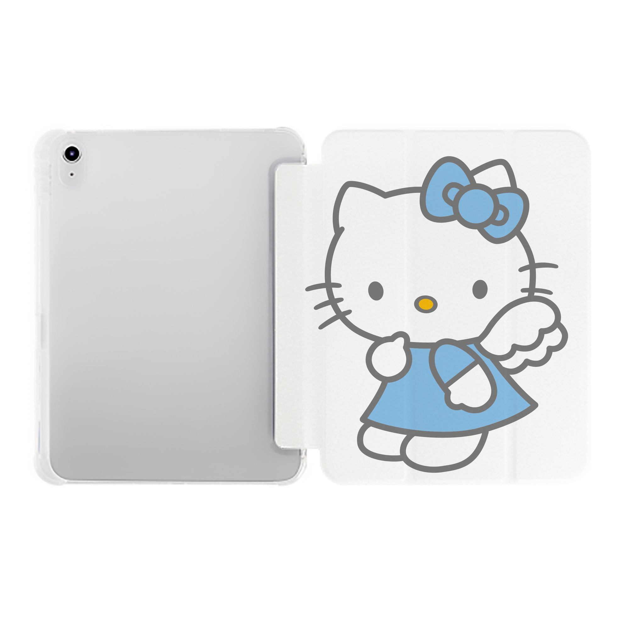 （画像用） Hello Kitty ハローキティ IPad ケース ペン収納付き 三つ折りスタンド PUレザー×シリコン 対応機種9.5/10.5/10.9インチ